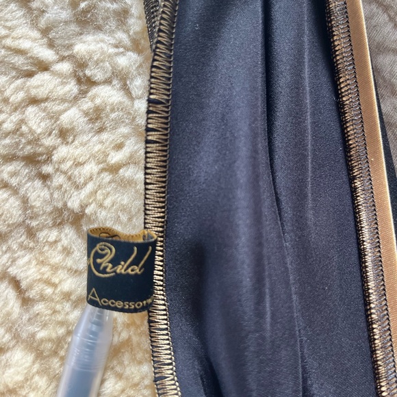 Tammy Child Scarf Silk And Organza Cornflower Black & Gold Unique - Picture 7 of 7